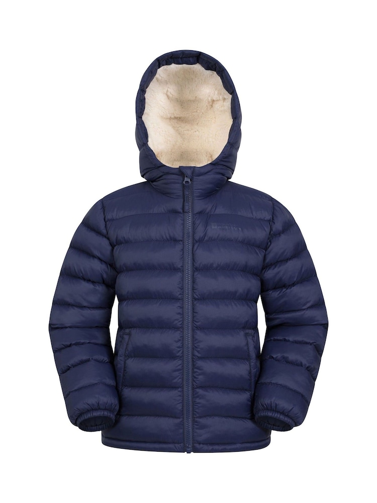 Mountain Warehouse Blue Seasons Fur-Lined Kids Water-Resistant Padded Jacket - Image 1 of 5