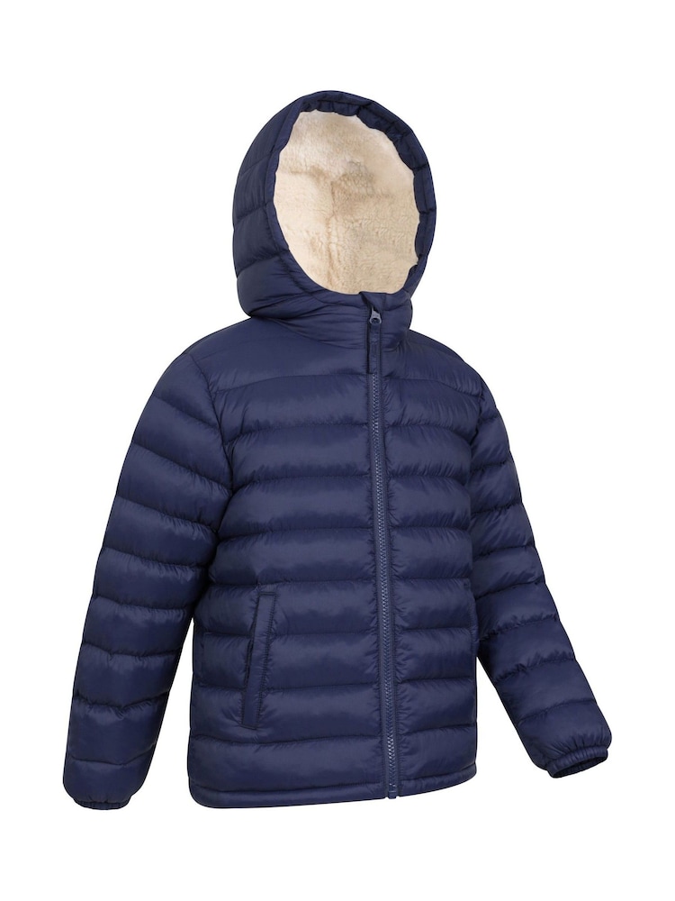 Mountain Warehouse Blue Seasons Fur-Lined Kids Water-Resistant Padded Jacket - Image 2 of 5