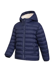 Mountain Warehouse Blue Seasons Fur-Lined Kids Water-Resistant Padded Jacket - Image 3 of 5