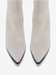 Mint Velvet Cream Cleo Cowboy Boots - Image 3 of 3