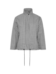 Yours Curve Black Monochrome Gingham Jacket - Image 5 of 6