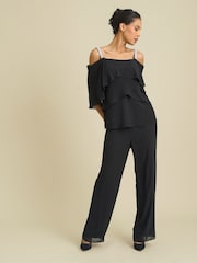 Gina Bacconi Chassidy Frill Top Trousers Set - صورة 3 من 5