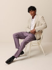 Neutral Soft Touch Herringbone Blazer - Image 2 of 10