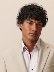 Neutral Soft Touch Herringbone Blazer - Image 4 of 10