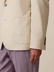 Neutral Soft Touch Herringbone Blazer - Image 5 of 10