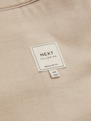Neutral Soft Touch Herringbone Blazer - Image 9 of 10