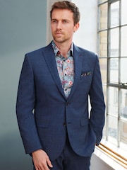 Blue Tailored Signature TG Di Fabio Wool Rich Puppytooth Suit: Jacket - Image 1 of 9