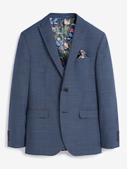 Blue Tailored Signature TG Di Fabio Wool Rich Puppytooth Suit: Jacket - Image 6 of 9