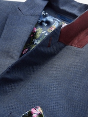 Blue Tailored Signature TG Di Fabio Wool Rich Puppytooth Suit: Jacket - Image 9 of 9