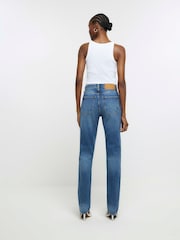 River Island Blue High Rise Straight Leg Jeans - Image 3 of 6