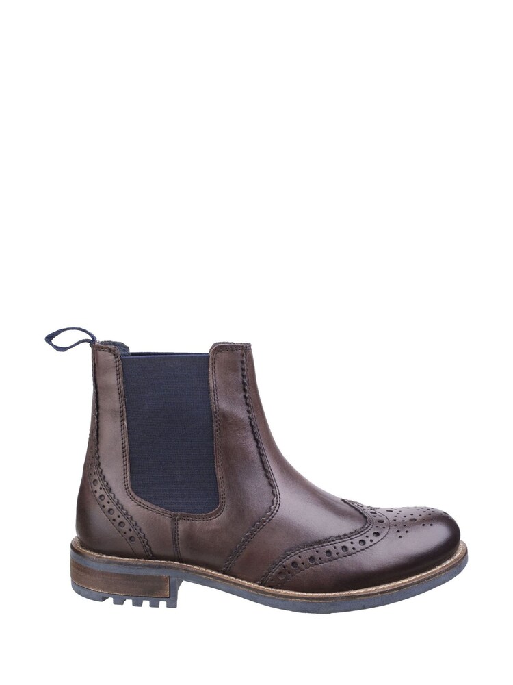 Cotswold Brown Cirencester Chelsea Brogue Boots - Image 1 of 4