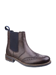Cotswold Brown Cirencester Chelsea Brogue Boots - Image 2 of 4