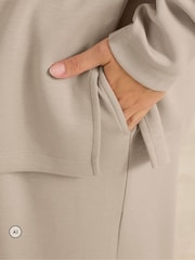 بني - Evans Long Sleeve Top & Wide Leg Trousers - Image 4 of 6