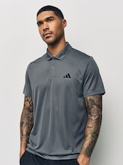 adidas Grey Train Essentials Training Polo Shirt - Image 1 of 4