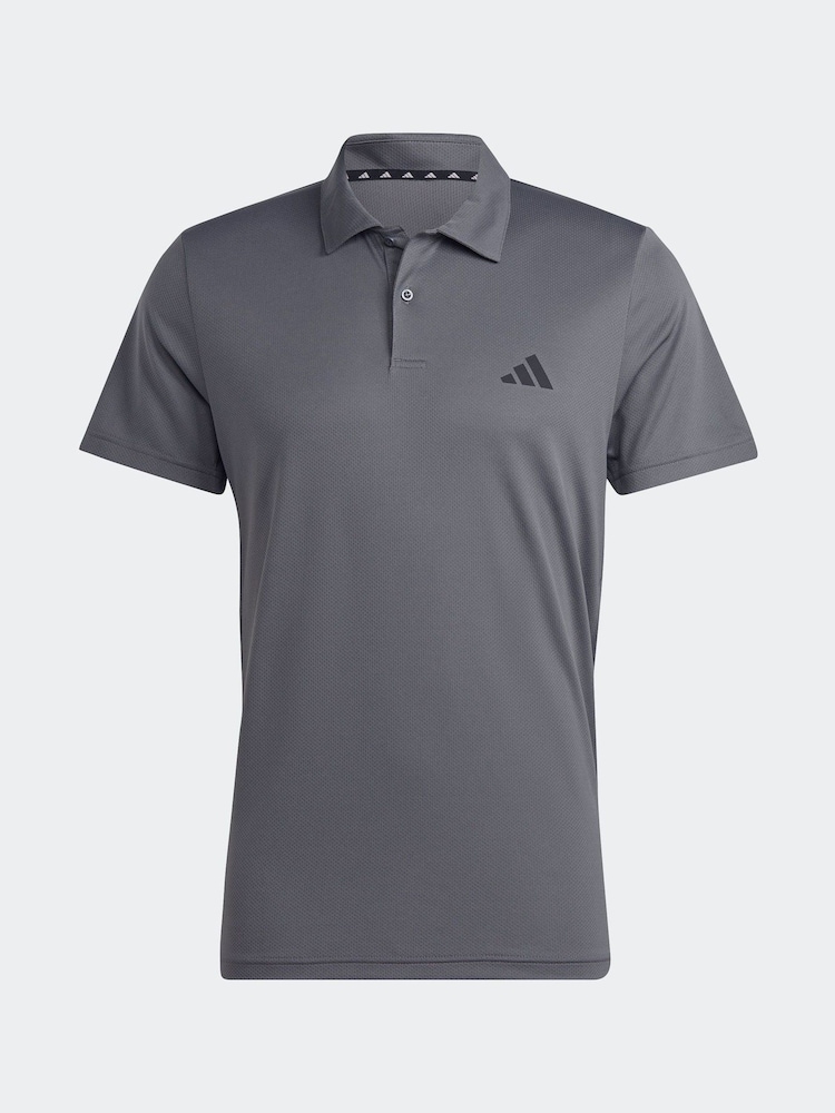 adidas Grey Train Essentials Training Polo Shirt - Image 4 of 4