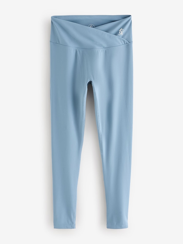 Gym King Blue 365 Wrap Over Leggings - Image 1 of 1 Gym King Blue 365 Wrap Over Leggings - Image 1 of 1