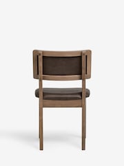 Set of 2 Monza Faux Leather Peppercorn Dark Brown Abe Dining Chairs - Image 3 of 7