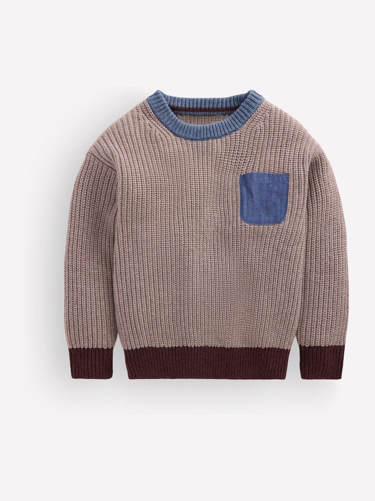 Boden Grey Colour Block Jumper - Image 1 of 3 Boden Grey Colour Block Jumper - Image 1 of 3