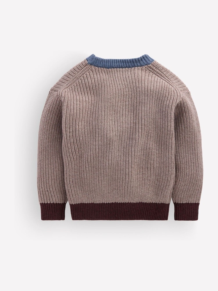 Boden Grey Colour Block Jumper - Image 2 of 3 Boden Grey Colour Block Jumper - Image 2 of 3