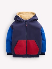 Boden Blue Reversible Borg Bomber Jacket - Image 1 of 4