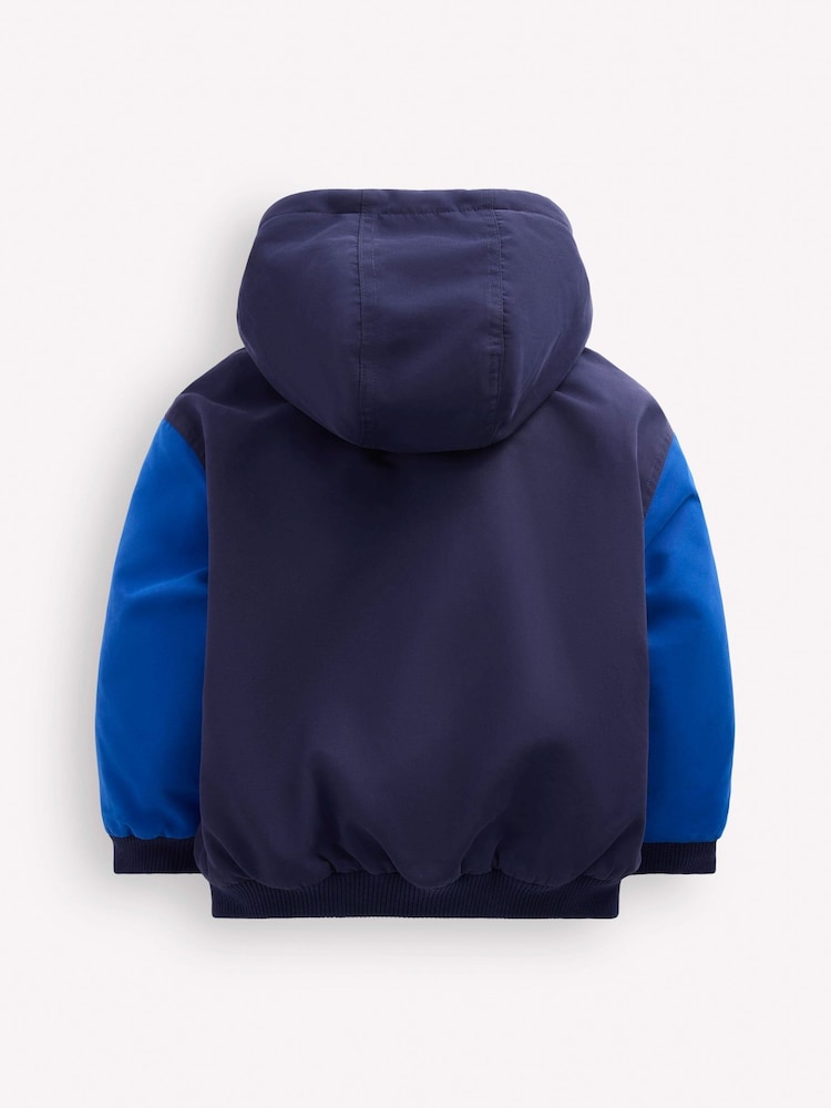 Boden Blue Reversible Borg Bomber Jacket - Image 2 of 4 Boden Blue Reversible Borg Bomber Jacket - Image 2 of 4