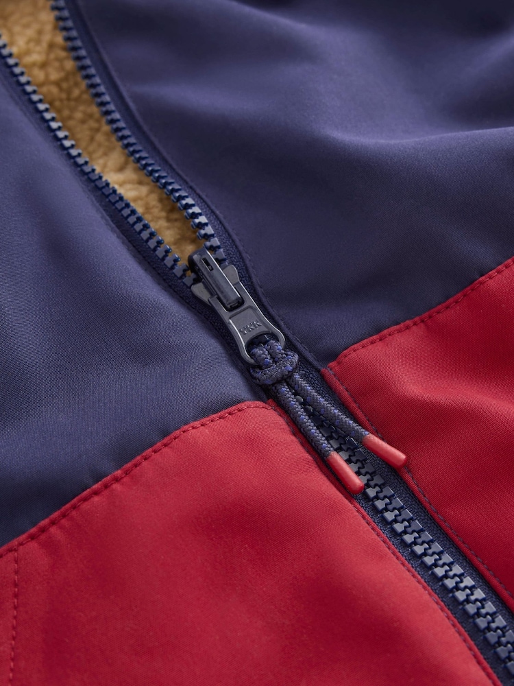 Boden Blue Reversible Borg Bomber Jacket - Image 4 of 4 Boden Blue Reversible Borg Bomber Jacket - Image 4 of 4
