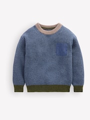 Boden Blue Colour Block Jumper - Image 3 of 5