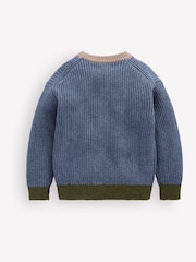 Boden Blue Colour Block Jumper - Image 4 of 5