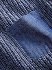 Boden Blue Colour Block Jumper - Image 5 of 5