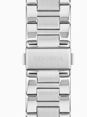 Sekonda Mens Silver Tone Pacific Wave Stainless Steel Bracelet Chronograph Watch - Image 2 of 4