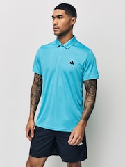 adidas Sky Blue Train Essentials Training Polo Shirt - Image 1 of 5