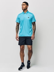 adidas Sky Blue Train Essentials Training Polo Shirt - Image 2 of 5