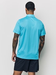 adidas Sky Blue Train Essentials Training Polo Shirt - Image 3 of 5