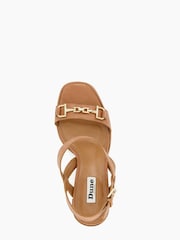 Dune London Brown Snaffle Block Heel Jili Sandals - Image 6 of 6