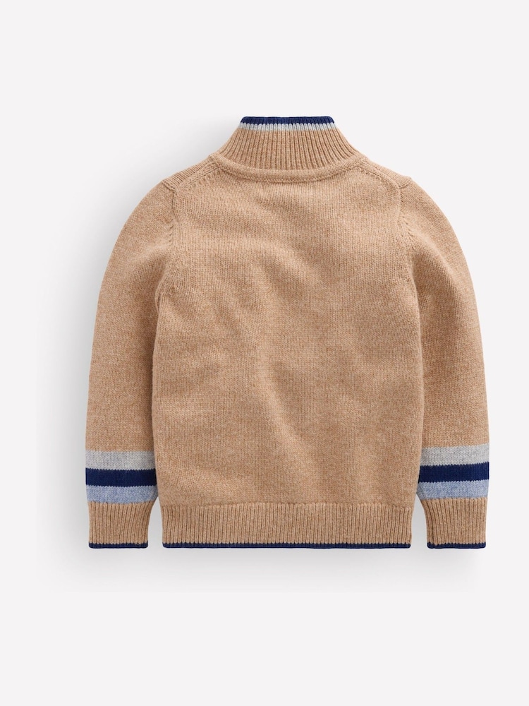 Boden Brown Heritage Half-Zip Jumper - Image 2 of 3 Boden Brown Heritage Half-Zip Jumper - Image 2 of 3