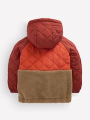 Boden Red Quilted Borg Jacket - Image 2 of 5