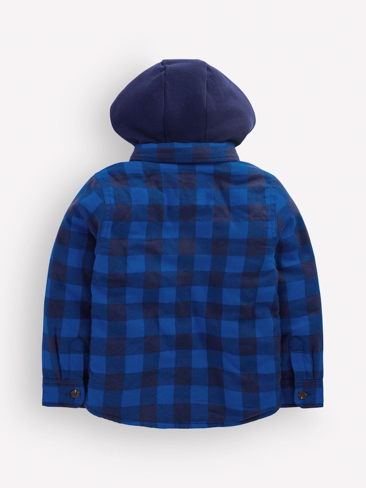 Boden Blue Borg Lined Hooded Shirt - Image 2 of 3 Boden Blue Borg Lined Hooded Shirt - Image 2 of 3
