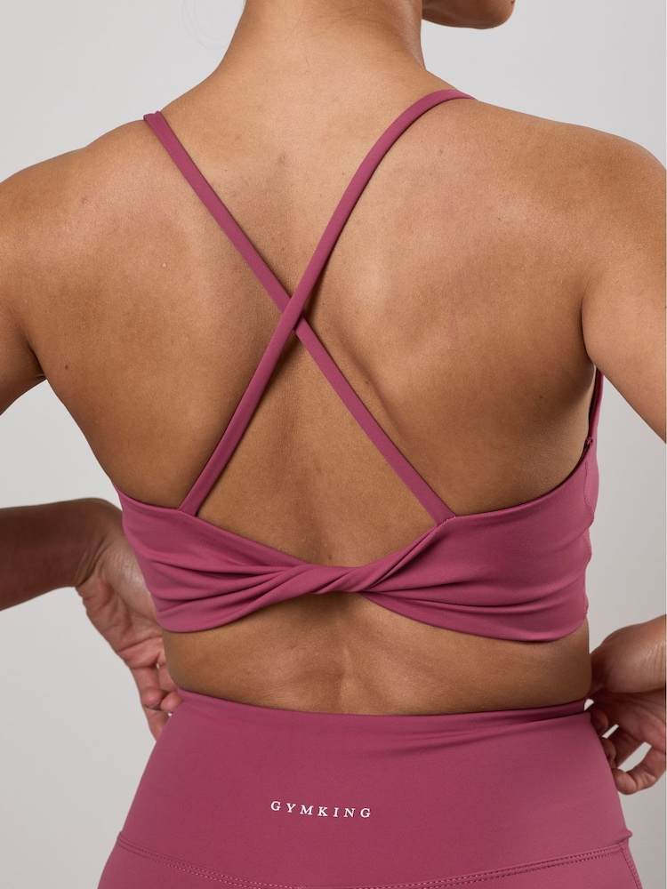Gym King Purple 365 Twist Back Bra - Image 2 of 2 Gym King Purple 365 Twist Back Bra - Image 2 of 2