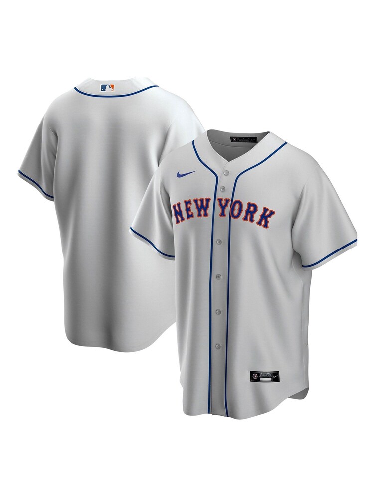 Nike Grey New York Mets Official Replica Road Jersey Youth - Image 1 of 3