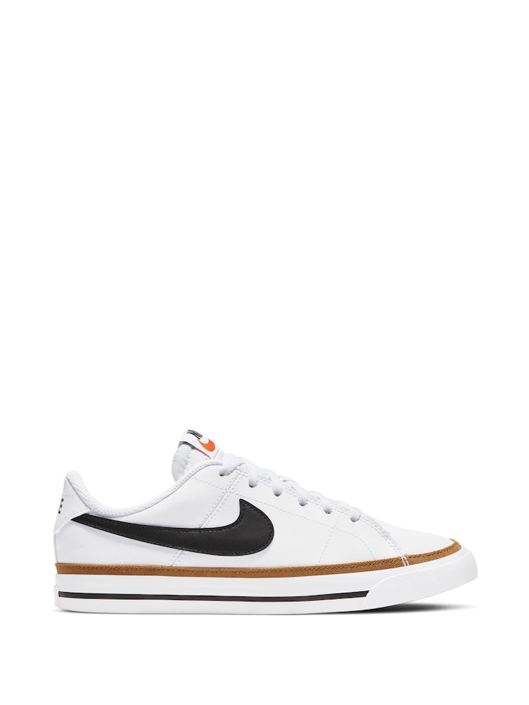 Nike White/Black Court Legacy Trainers - Image 1 of 8