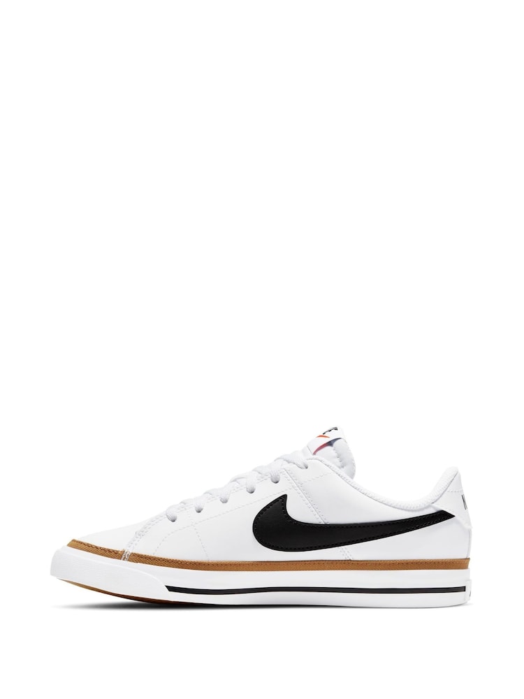 Nike White/Black Court Legacy Trainers - Image 2 of 8