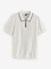 Gym King White Portals Knitted Tipping Polo T-Shirt - Image 1 of 1