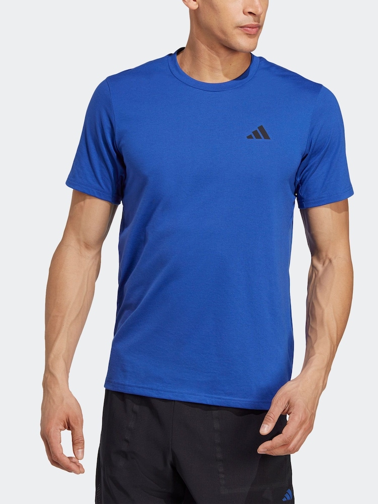 adidas Blue Train Essentials Feelready Training T-Shirt - Image 2 of 7