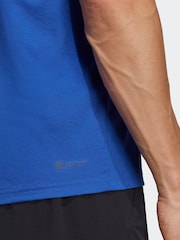 adidas Blue Train Essentials Feelready Training T-Shirt - Image 6 of 7
