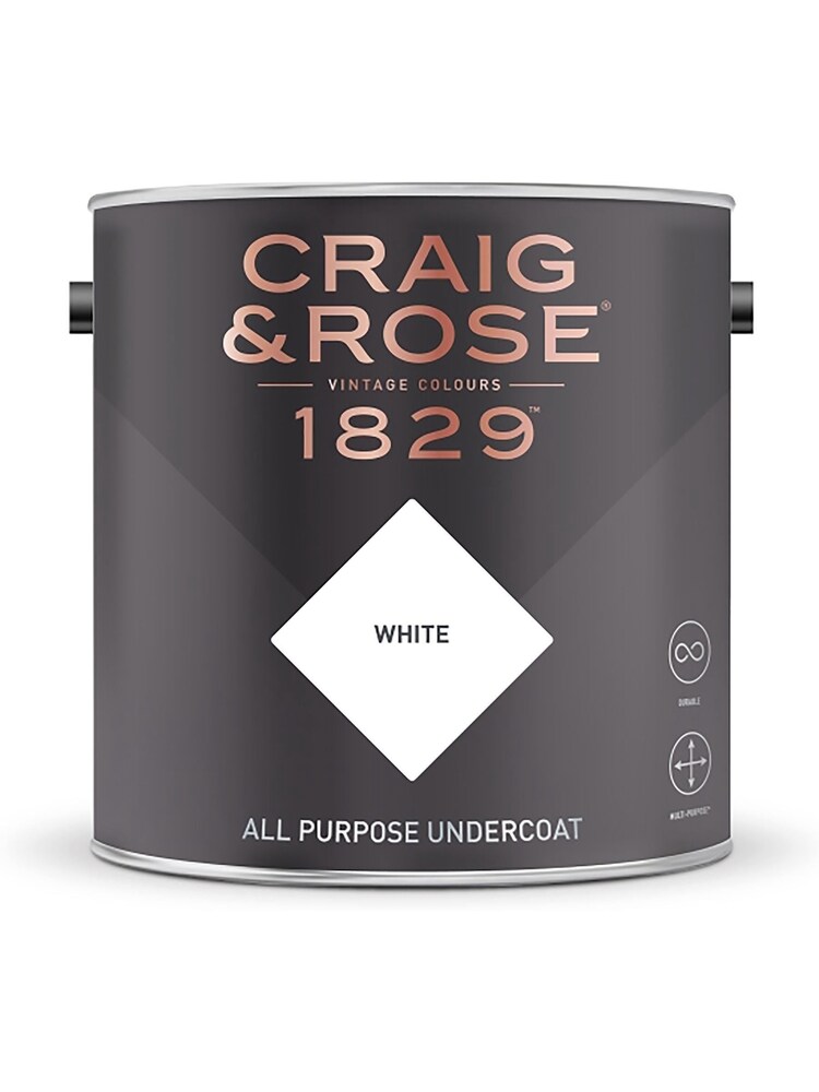 Craig & Rose White White All Purpose Undercoat 2.5L Paint - Image 2 of 2