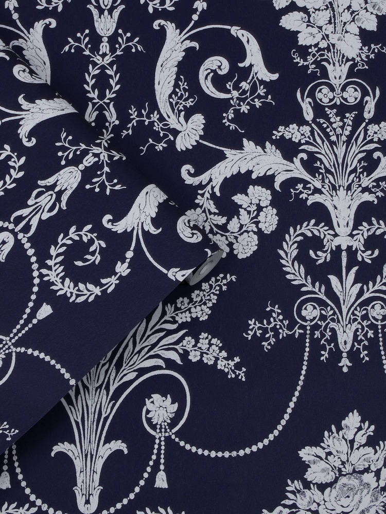 Laura Ashley Midnight Josette 10M Wallpaper - Image 1 of 4