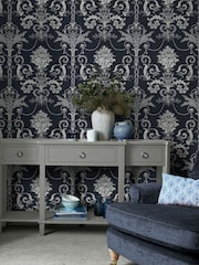 Laura Ashley Midnight Josette 10M Wallpaper - Image 2 of 4