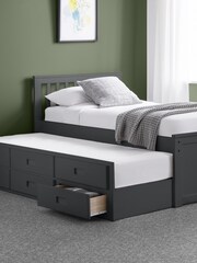 Julian Bowen Black Maisie 3 Drawer Storage Bed with Pull Out Underbed - Image 2 of 4