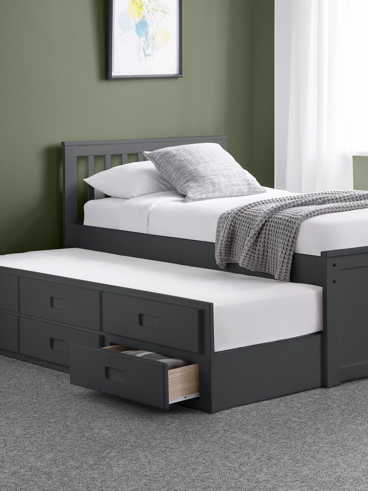 Julian Bowen Black Maisie 3 Drawer Storage Bed with Pull Out Underbed - Image 2 of 4