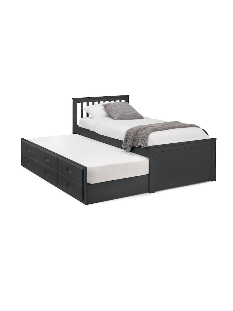 Julian Bowen Black Maisie 3 Drawer Storage Bed with Pull Out Underbed - Image 4 of 4 Julian Bowen Black Maisie 3 Drawer Storage Bed with Pull Out Underbed - Image 4 of 4